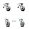 Service Caster 5 Inch Thermoplastic Rubber Caster Set with Roller Bearing 2 Brake 2 Swivel Lock SCC-TTL30S520-TPRRD-2-BSL-2 - alternate 1
